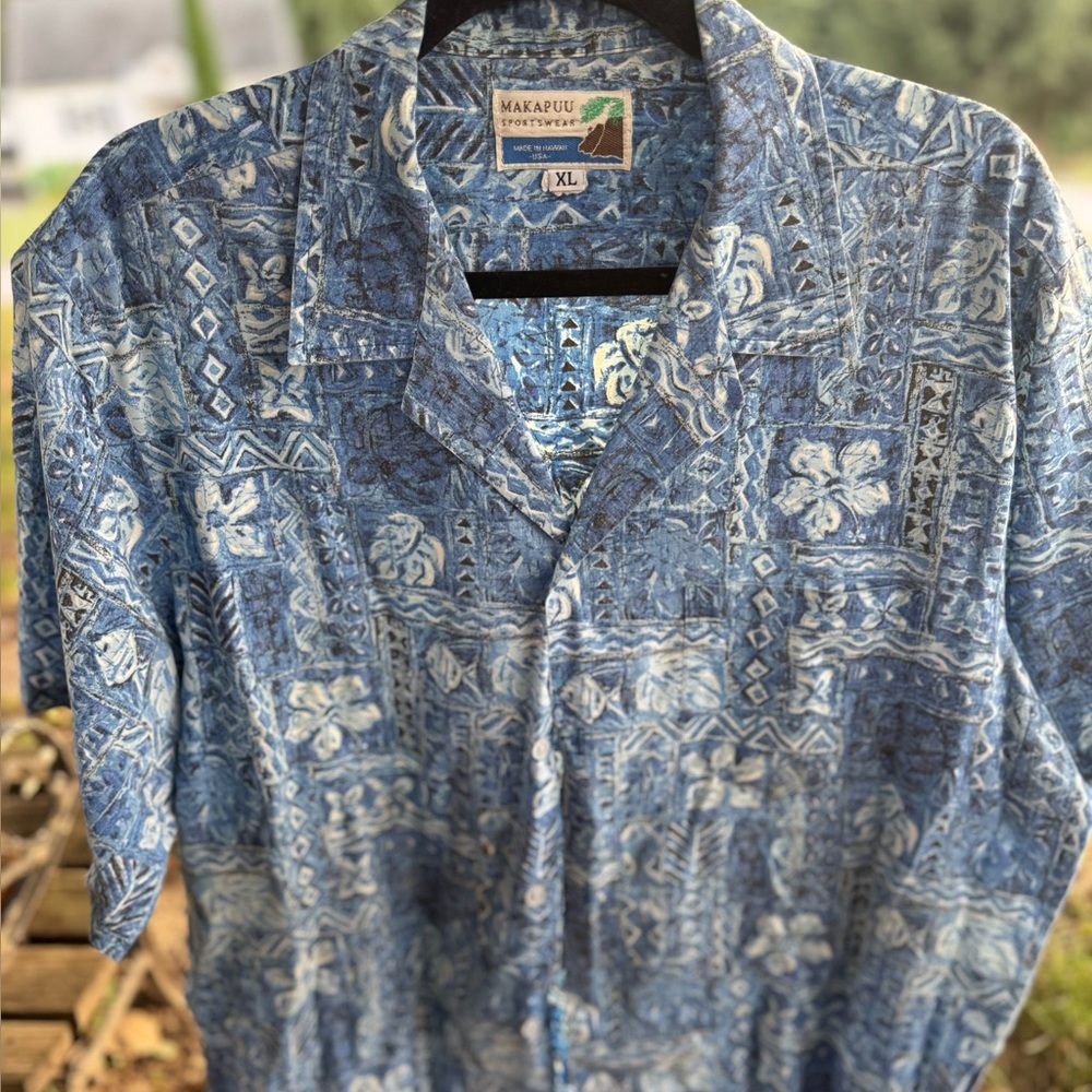 Blue‎ Casual Button Down Shirt